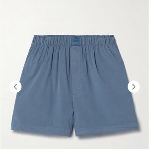 NWT SKIMS COTTON POPLIN BOXER color harbor size S